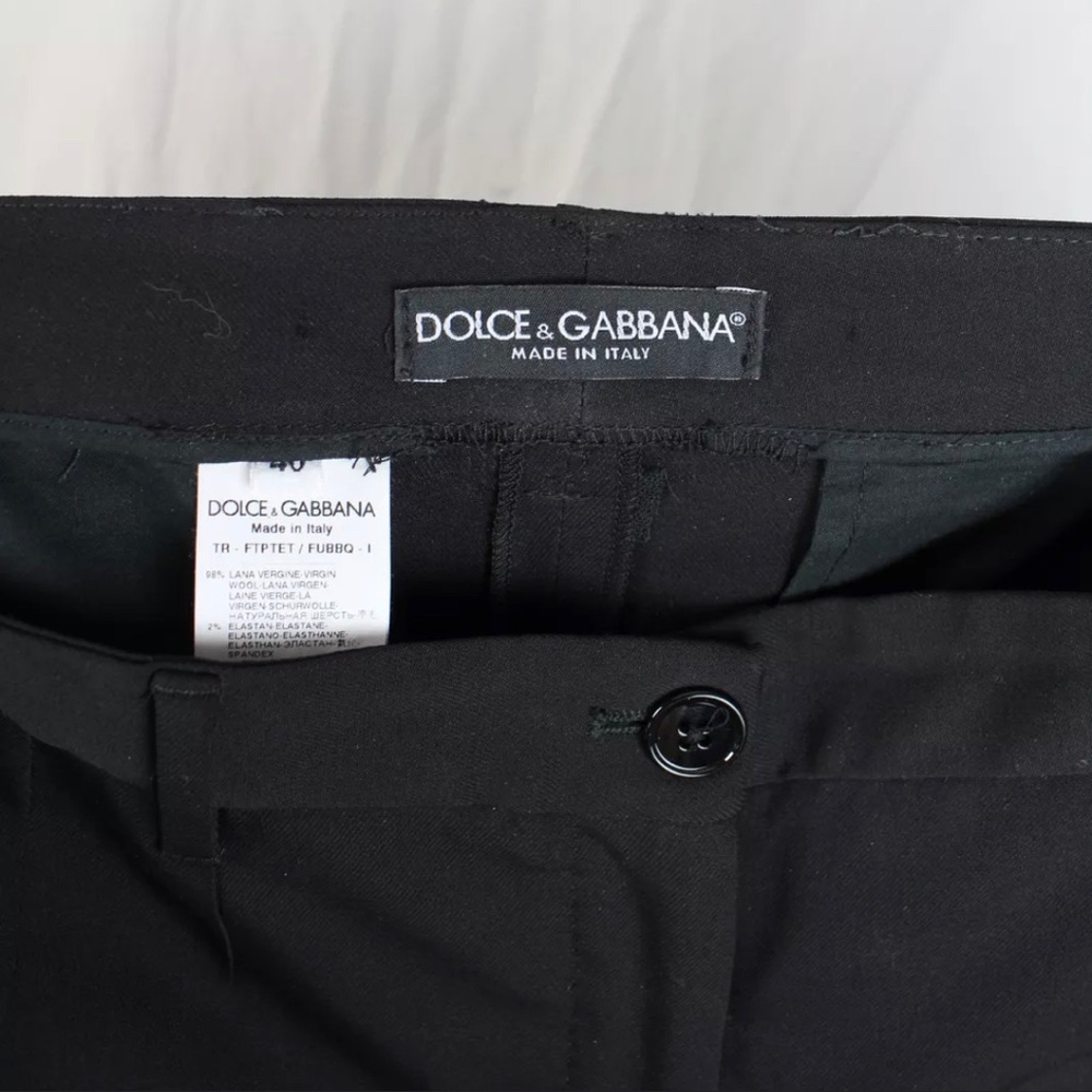 Dolce & Gabbana black wool dress pants